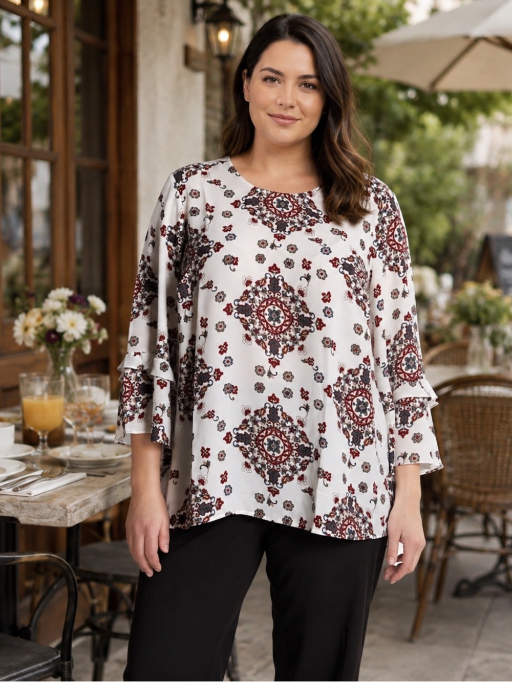 DR2 by Daniel Rainn crepe blouse